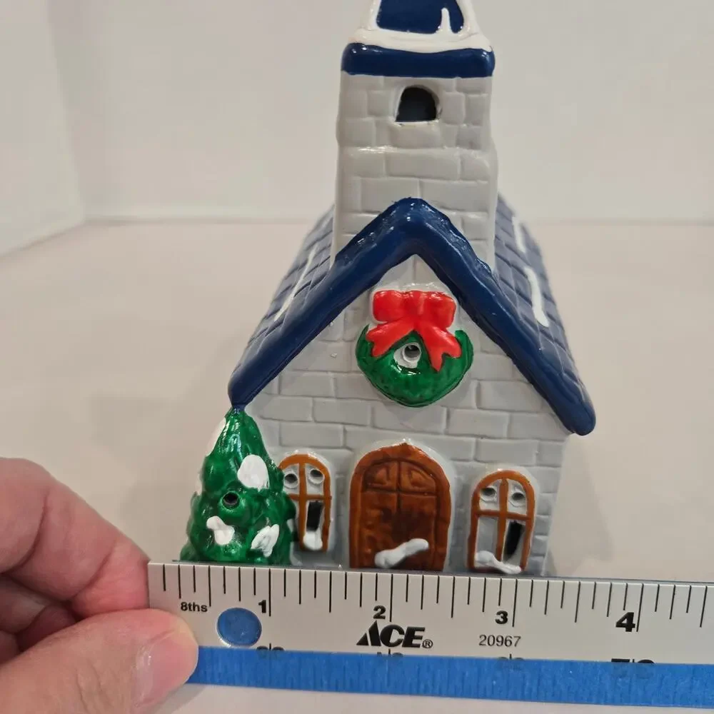 VTG 90s Pacific Rim Electrified Church House 6665 Christmas Village Ceramic
